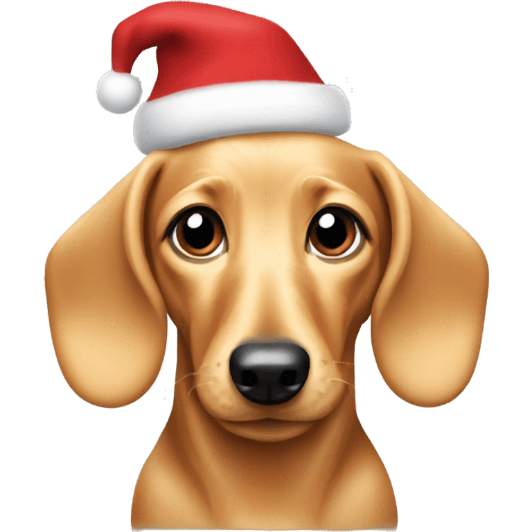 Christmas blonde dachshund  emoji