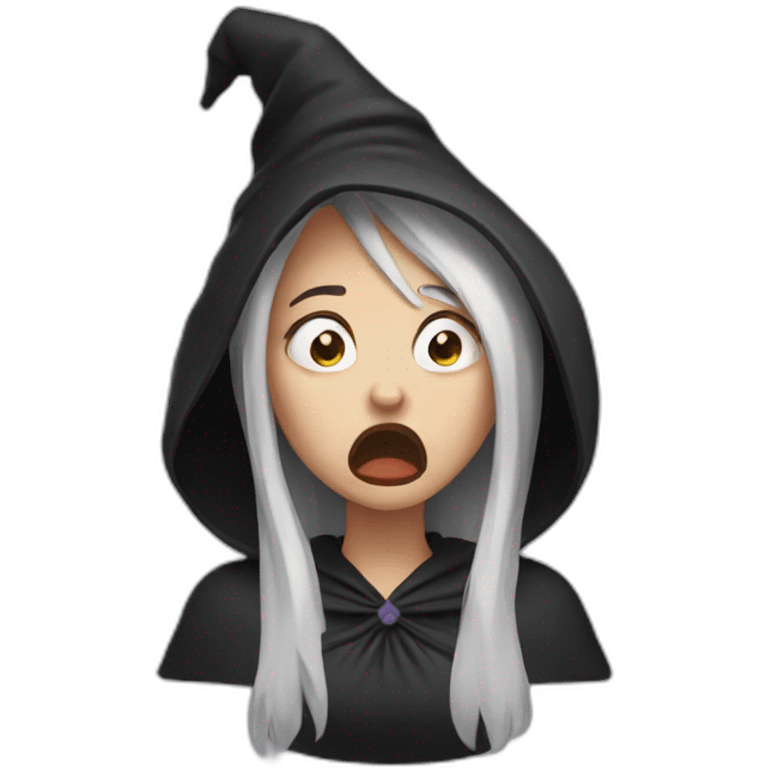 the witch is crying emoji