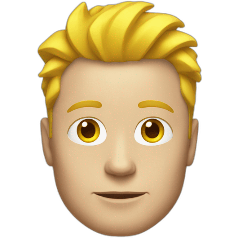 elon musk with yellow hair emoji