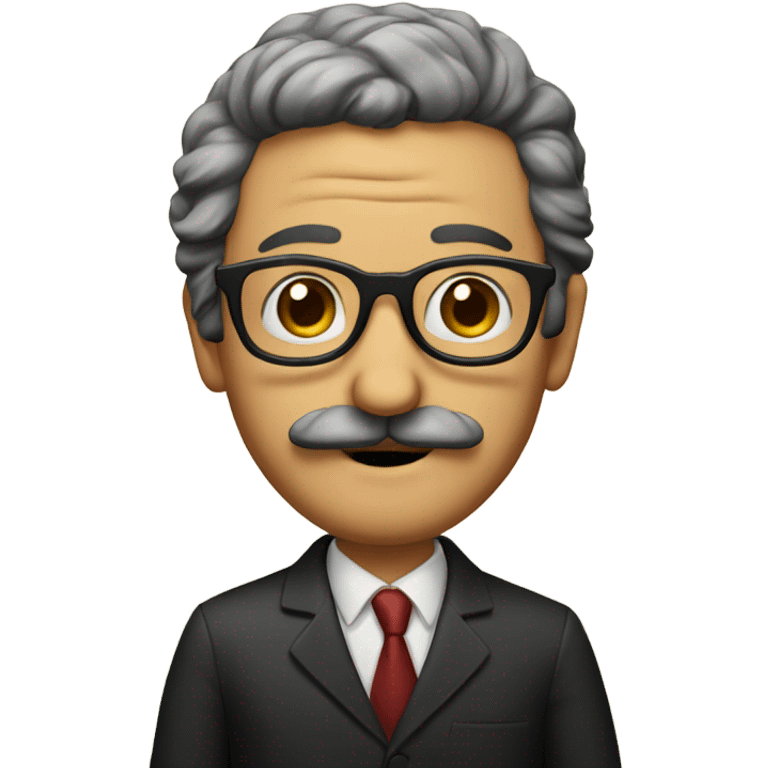 Italian man with a mustache, glasses, and a big nose emoji