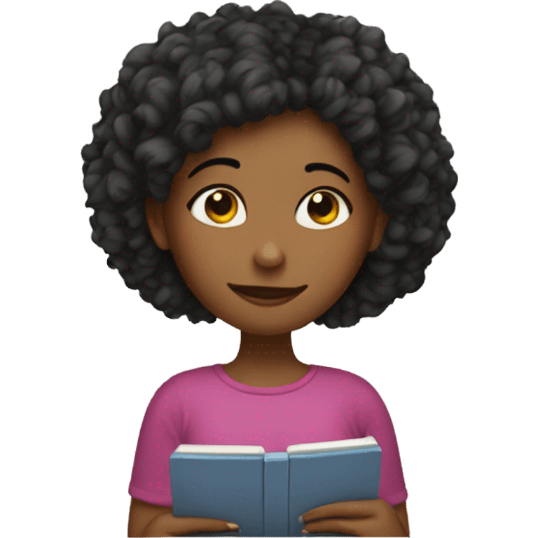 Girl with Ereader cozy emoji