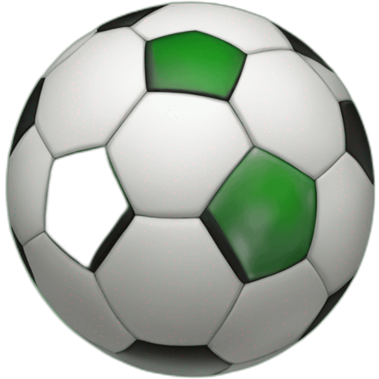 green and black soccer ball emoji