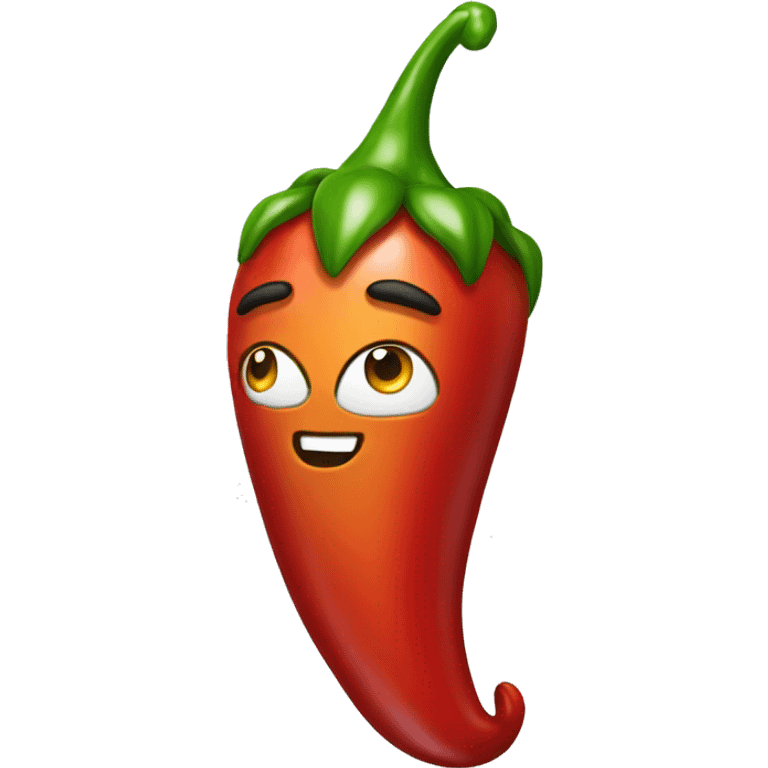 Chili pepper with crown emoji