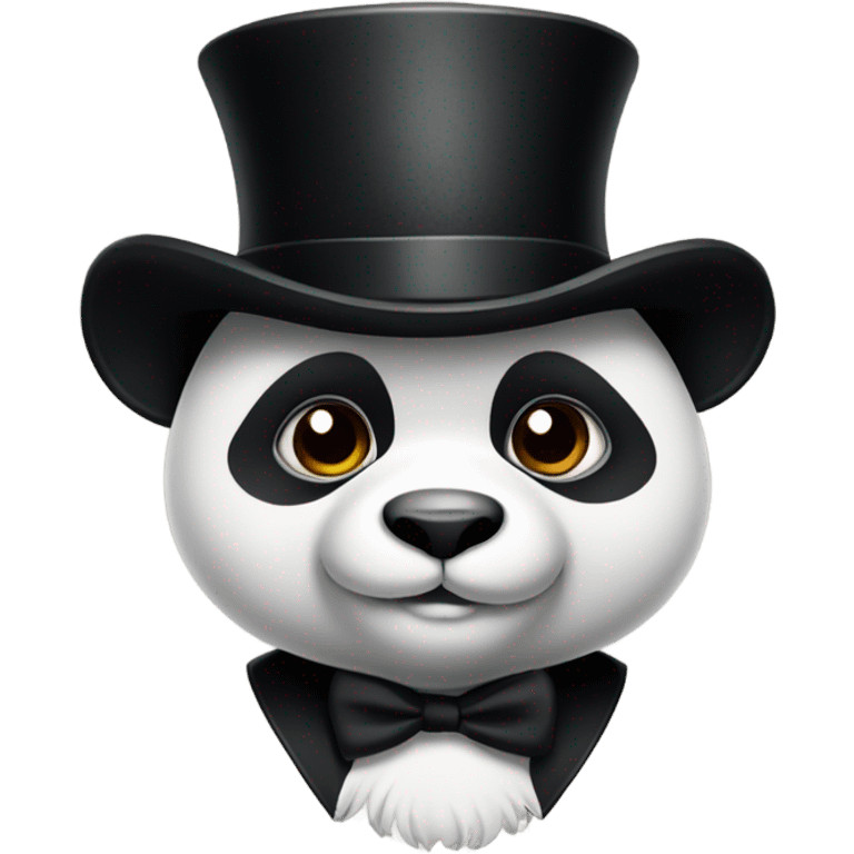 Panda with top hat emoji