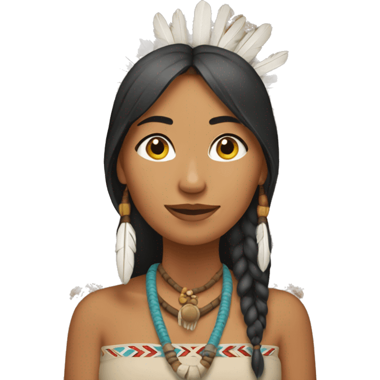 Native American Woman giving thanks emoji