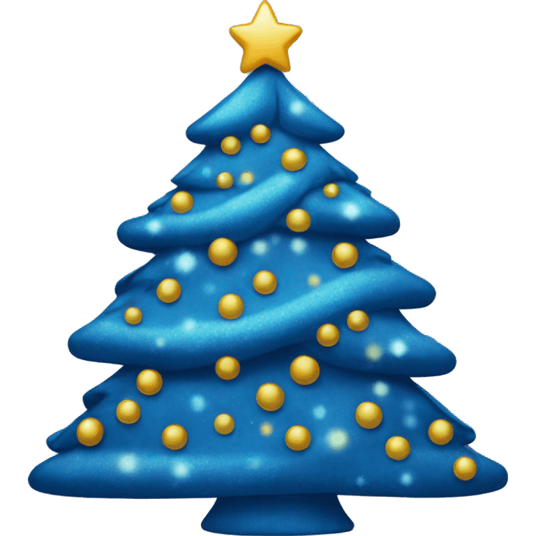 Blue Christmas tree emoji