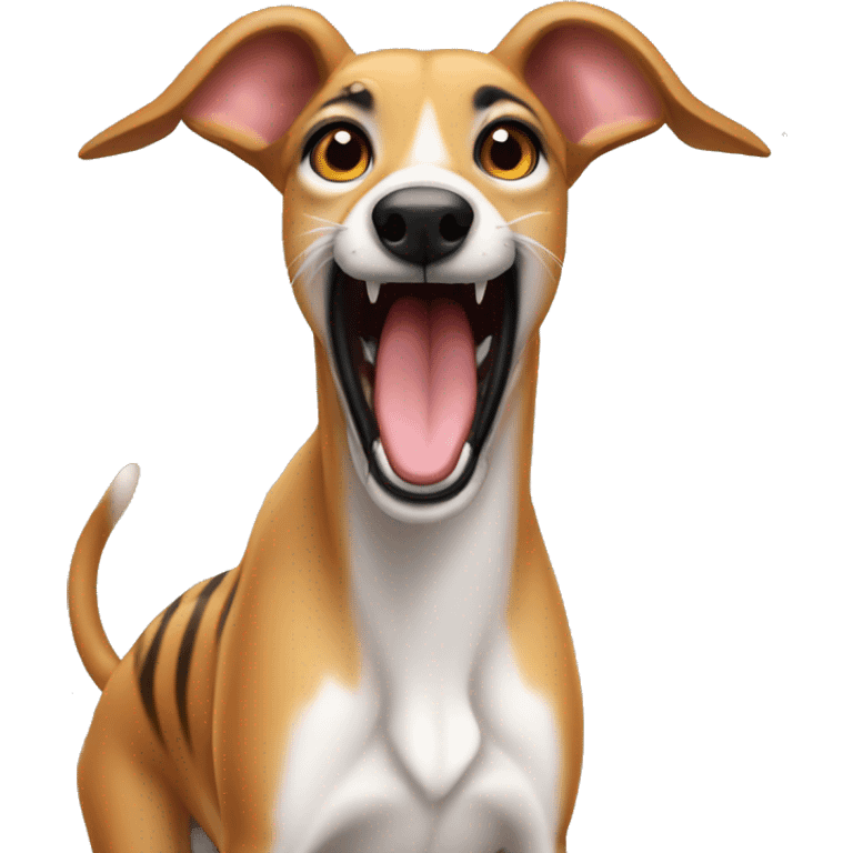 fawn tiger greyhound open mouth emoji