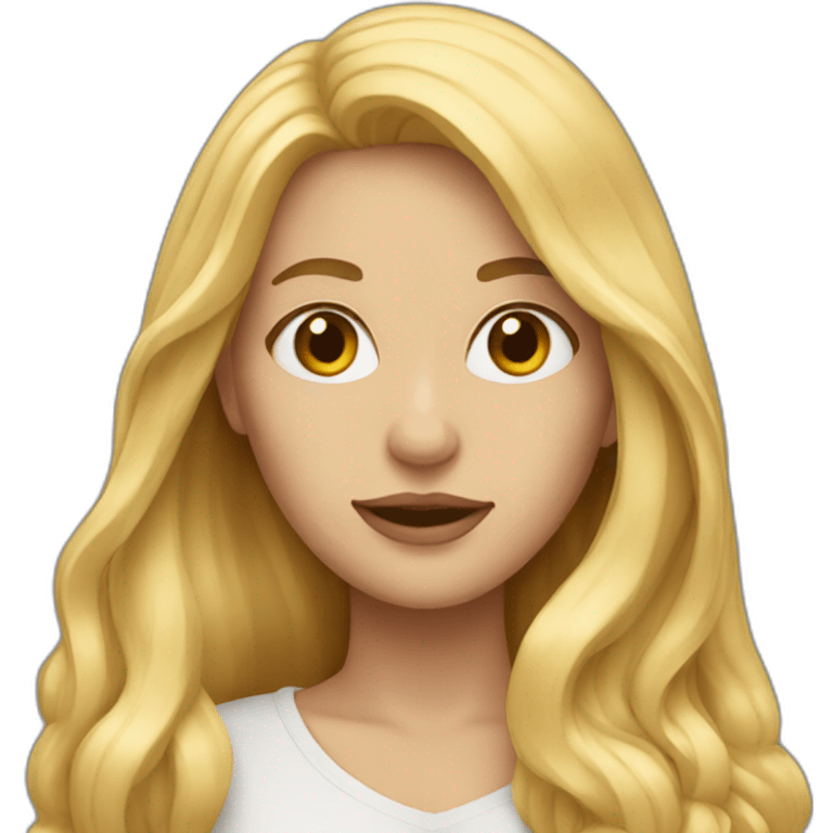 woman with very long blonde hair emoji