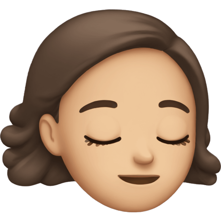 Brunette girl sleeping emoji