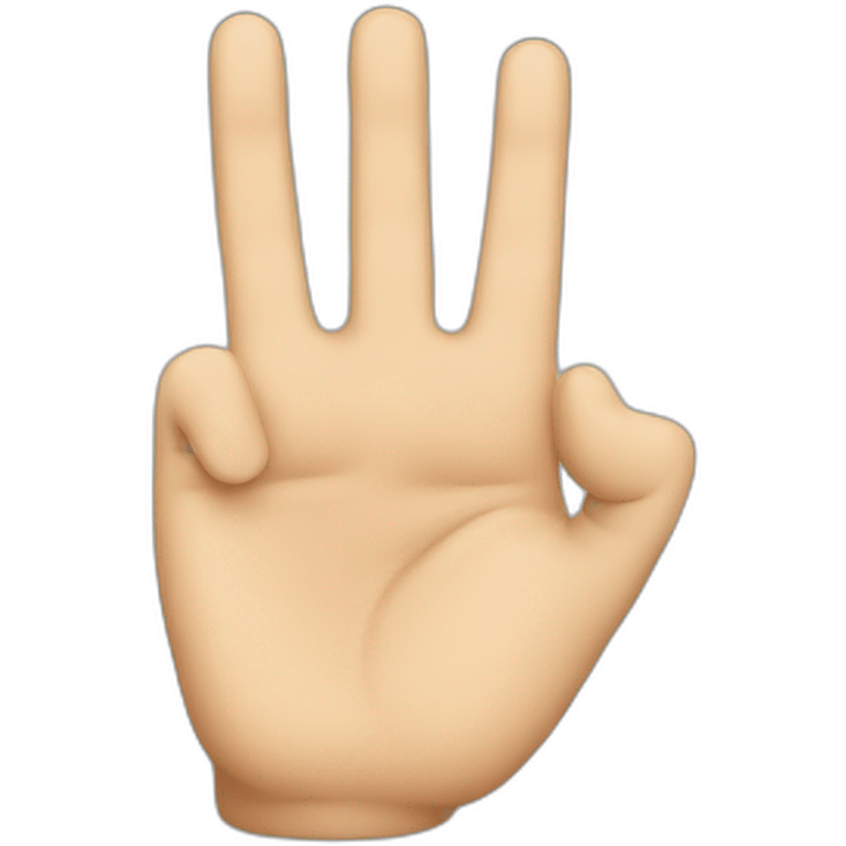 hand with 2 finger  up emoji