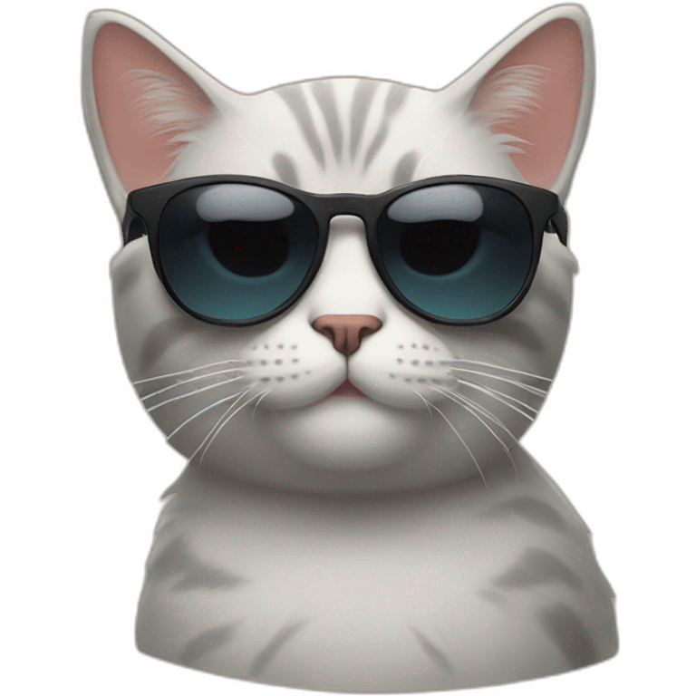 Cat with sunglasses emoji