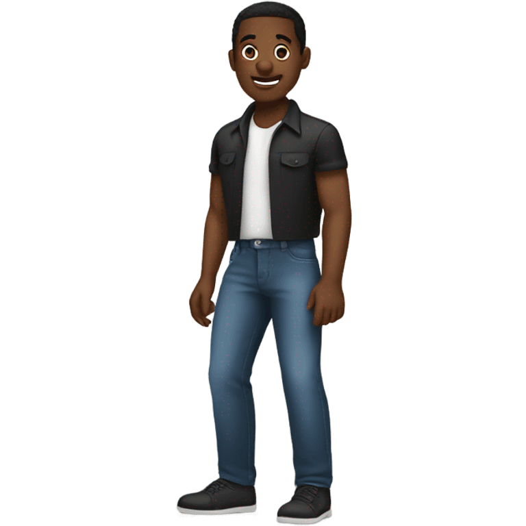 Black guy with no legs emoji