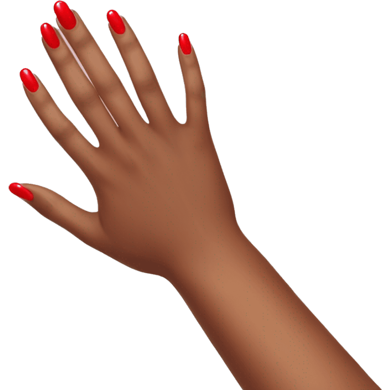 A hand with a red manicure A hand with a red manicure emoji