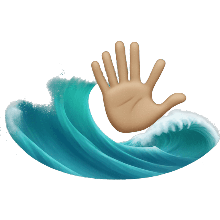 a wave with two hands emoji