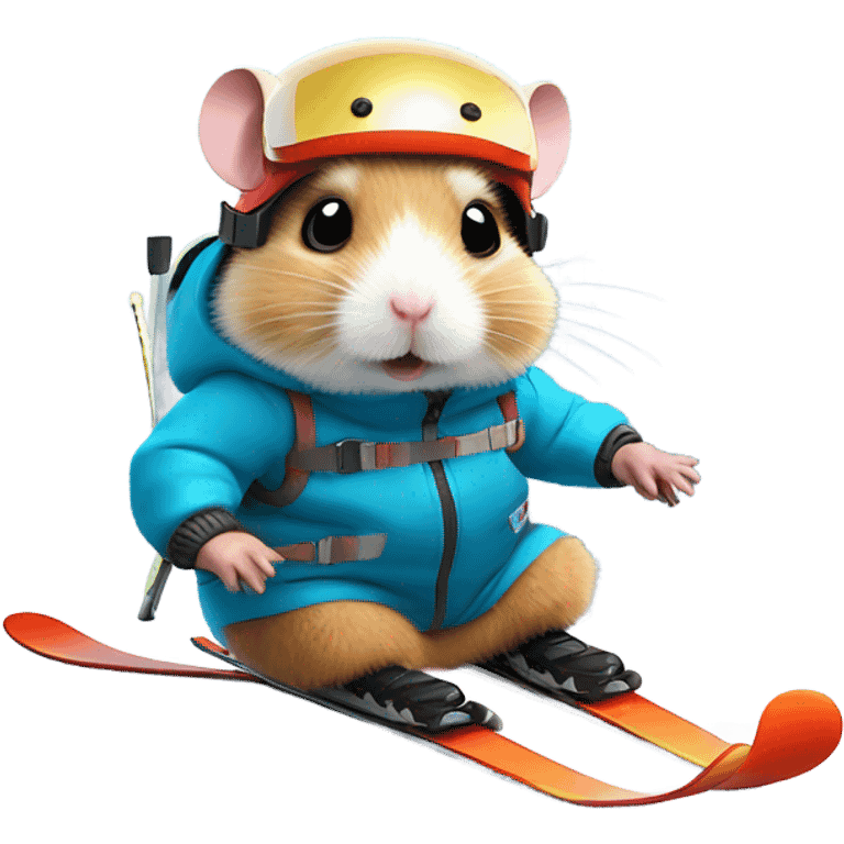 Skiing hamster emoji