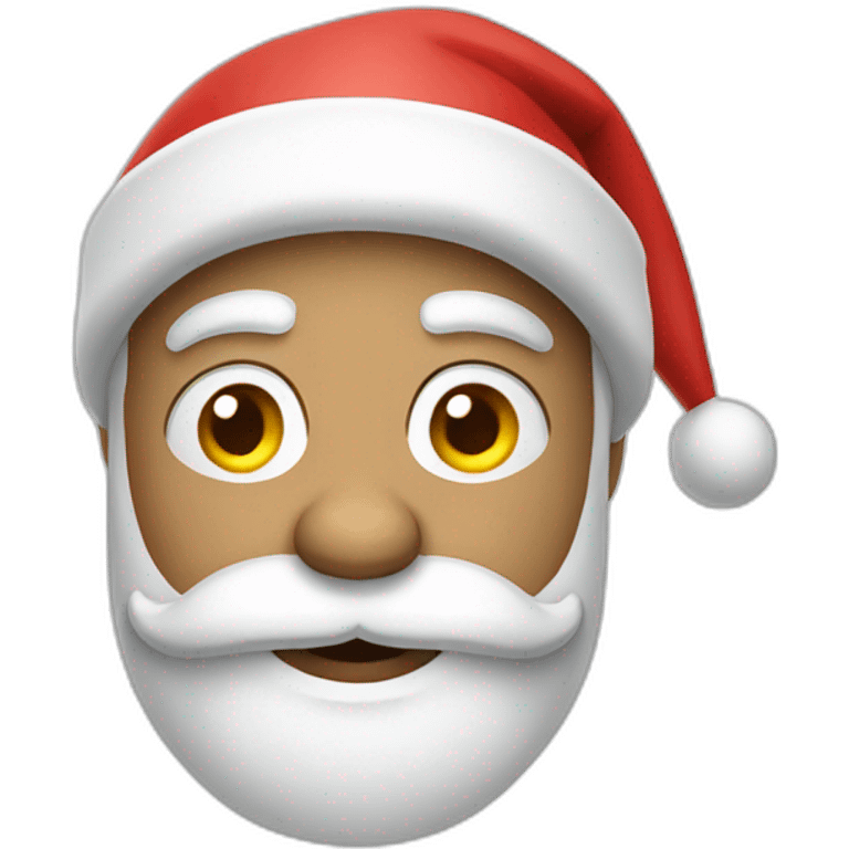 santa claus with face Raised Eyebrow emoji