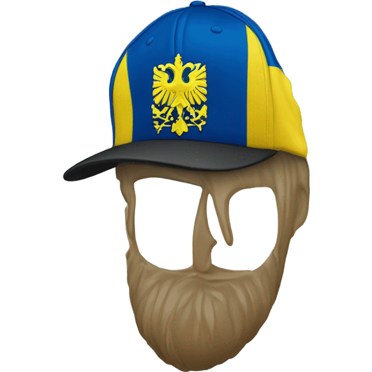 A cap (or hat) with Ukraine coat of arms on it emoji