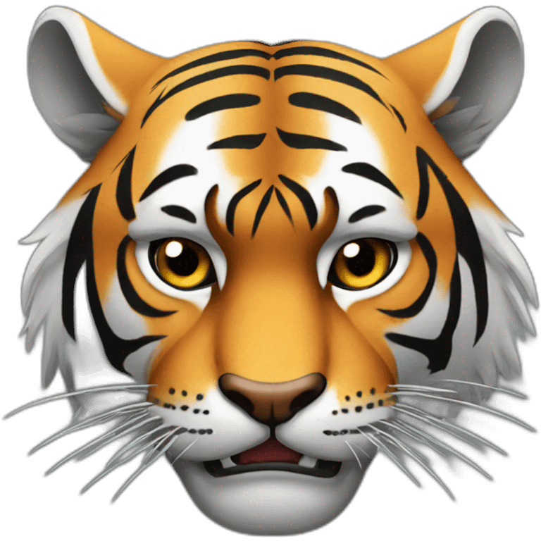 Angry tiger head emoji