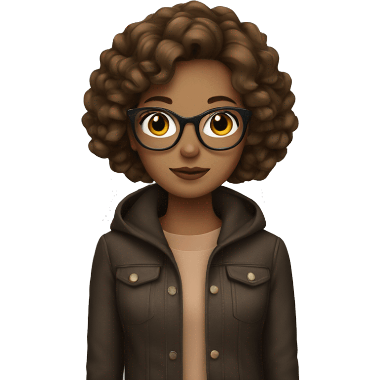 Stylish it girl with brown hair  emoji