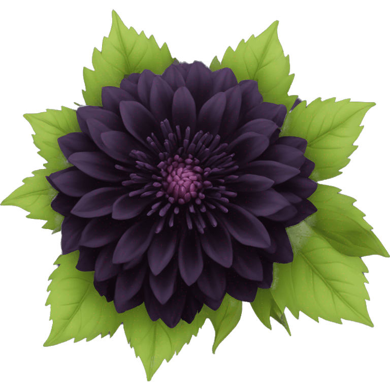 black dahlia flower emoji