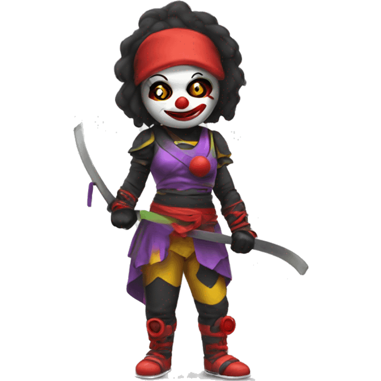 Clown ninja girl emoji