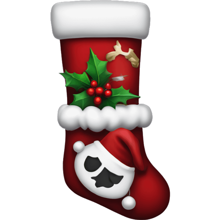 Gothic Christmas stocking emoji