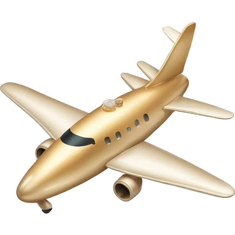 Plane shaped like a bottle of champagne  emoji