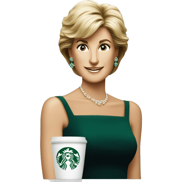 Lady Diana drink Starbucks coffee emoji