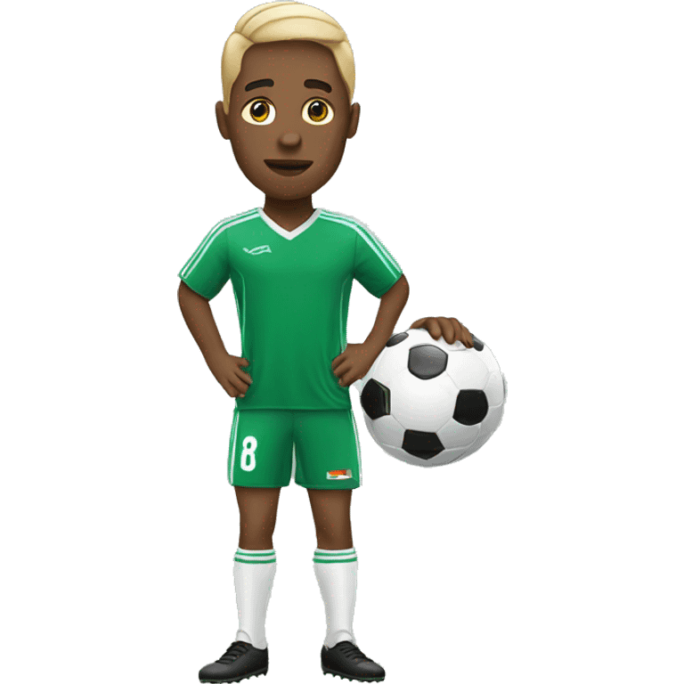 Soccer player with a ball emoji