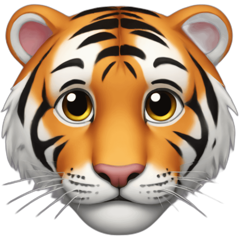 tiger in love emoji