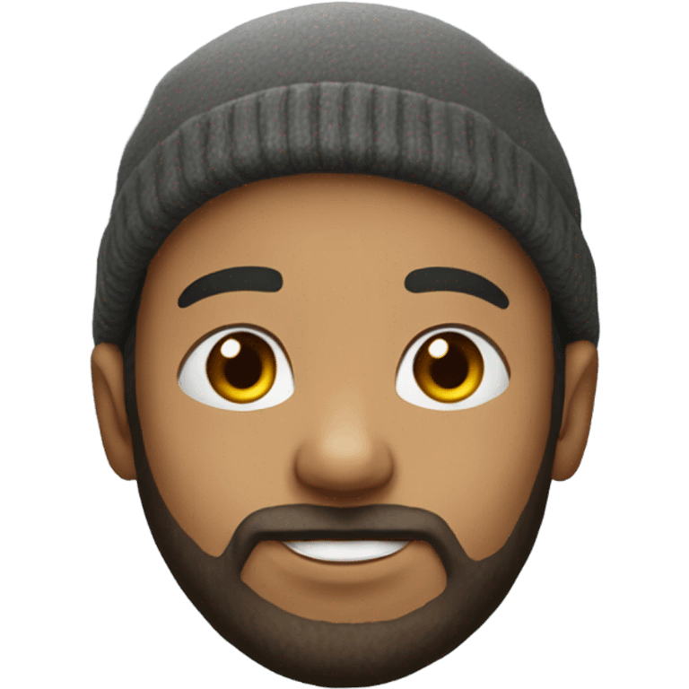 bearded boy in beanie portrait emoji