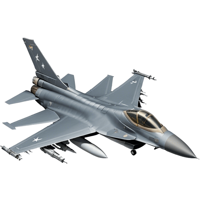 F-16 Fighting Falcon - General Dynamics (Stealth grey) emoji