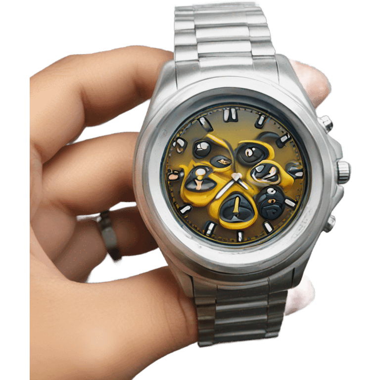 a watch on the hand emoji