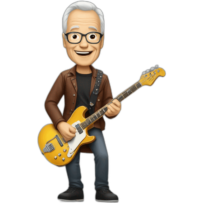 guitariste de 65 ans en concert emoji