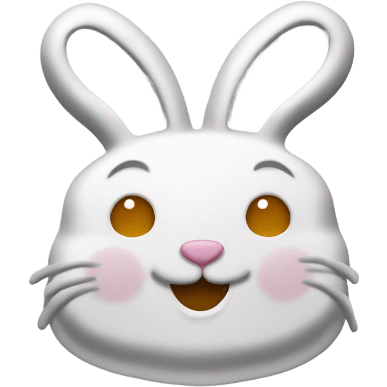 White Waffle of rabbit shape emoji