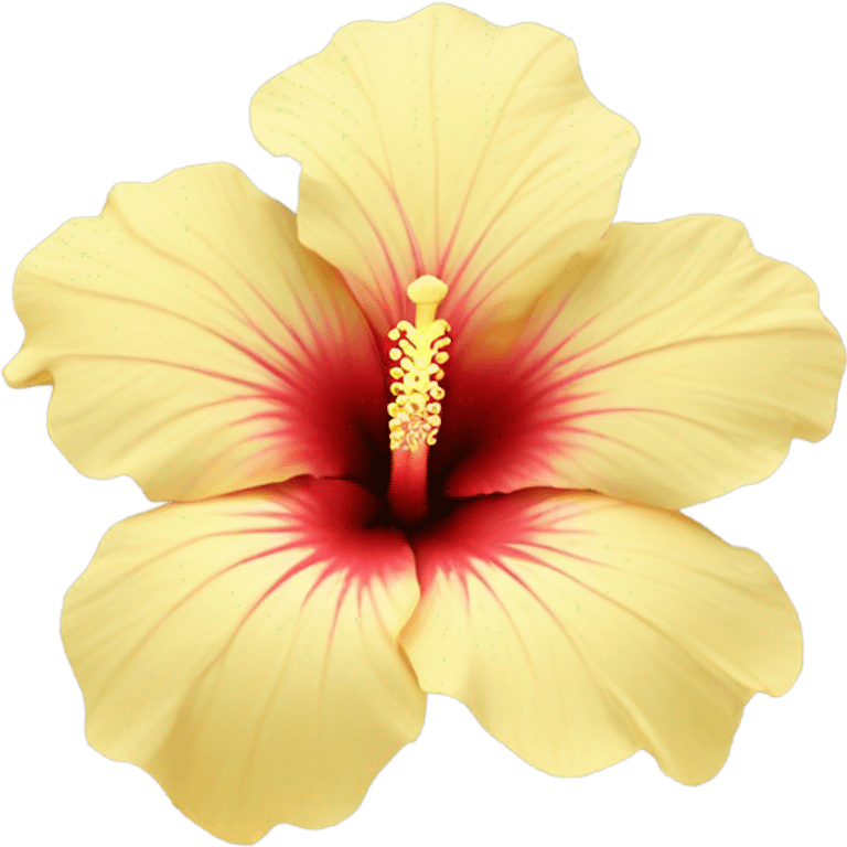 pastel yellow hibiscus emoji