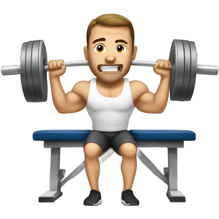 Man doing bench press emoji