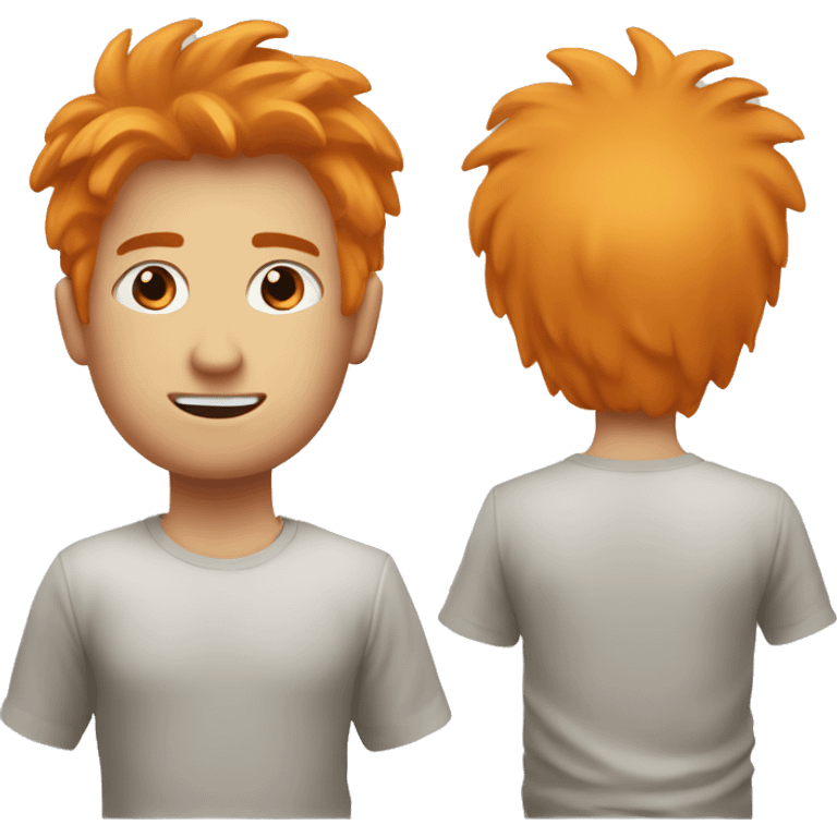 guy whit orange hair whit hairy of book, white whit light eyes brown emoji