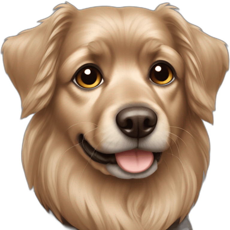 Grey brown dog yorkshire brown eyes emoji