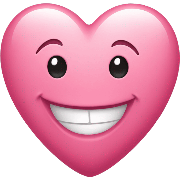 Pink smiling heart emoji