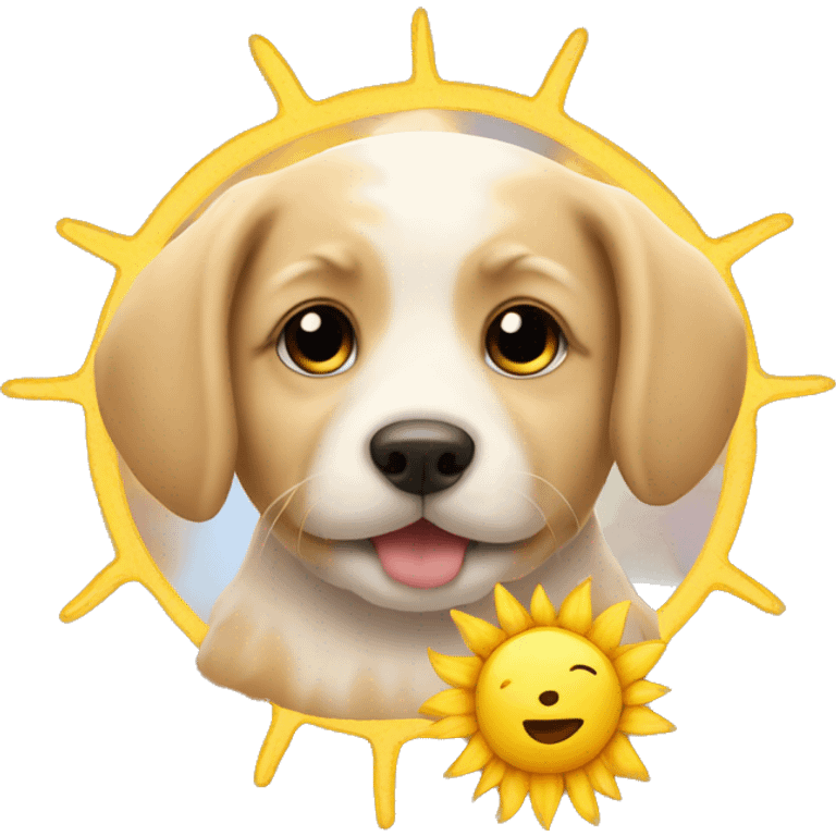 Sun and a Puppy emoji