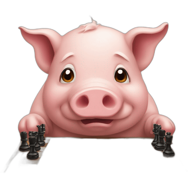 A pig playing chess  emoji