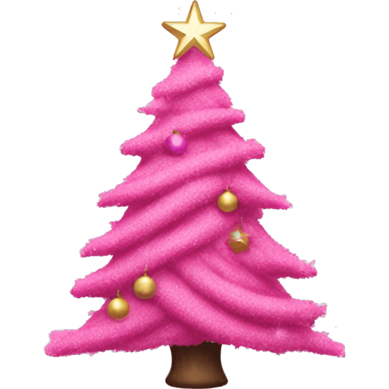 Aesthetic Christmas pink tree  emoji