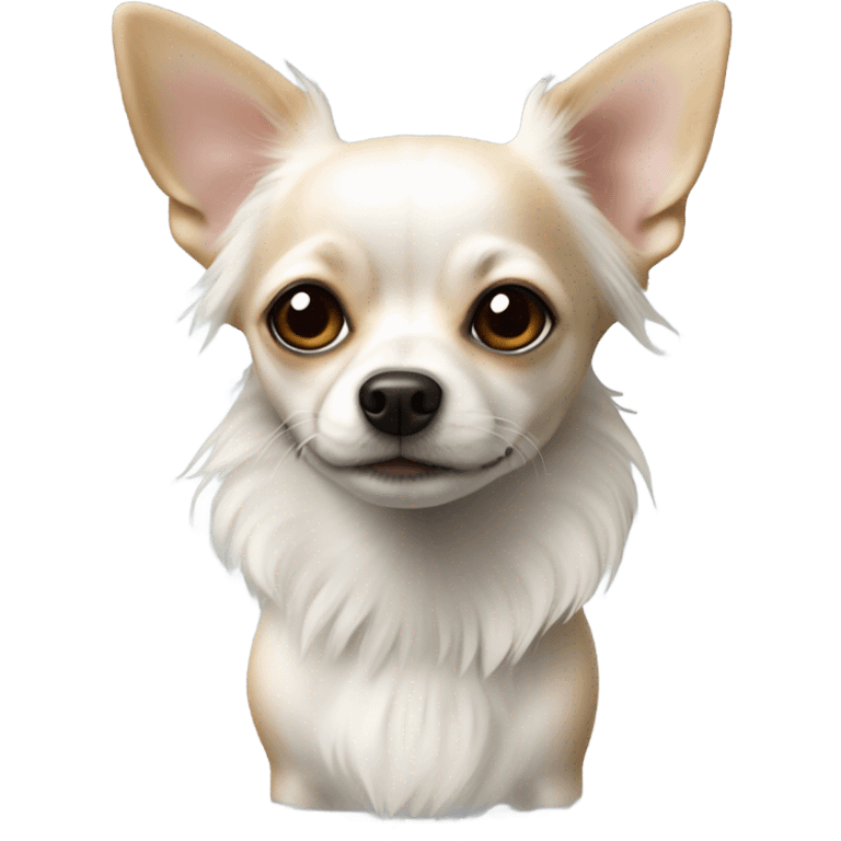 white realistic chihua emoji