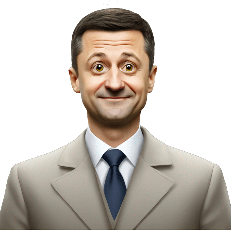 President of Ukraine Vladimir Zelenskiy with clown nose emoji