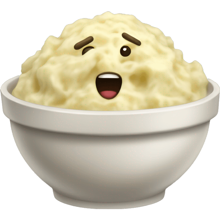 Mashed potato in a bowl emoji