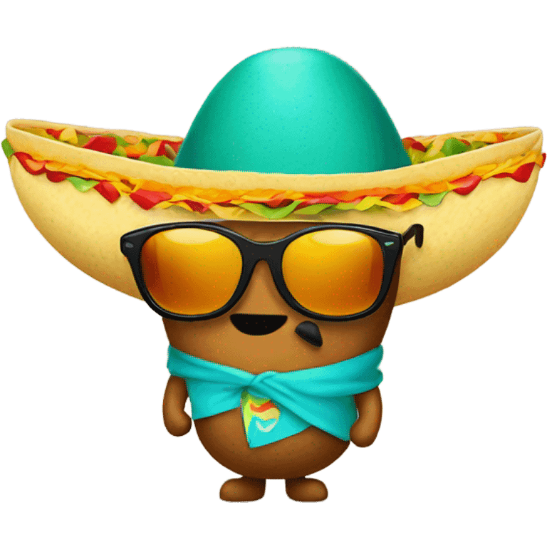 Taco with sunglasses  emoji