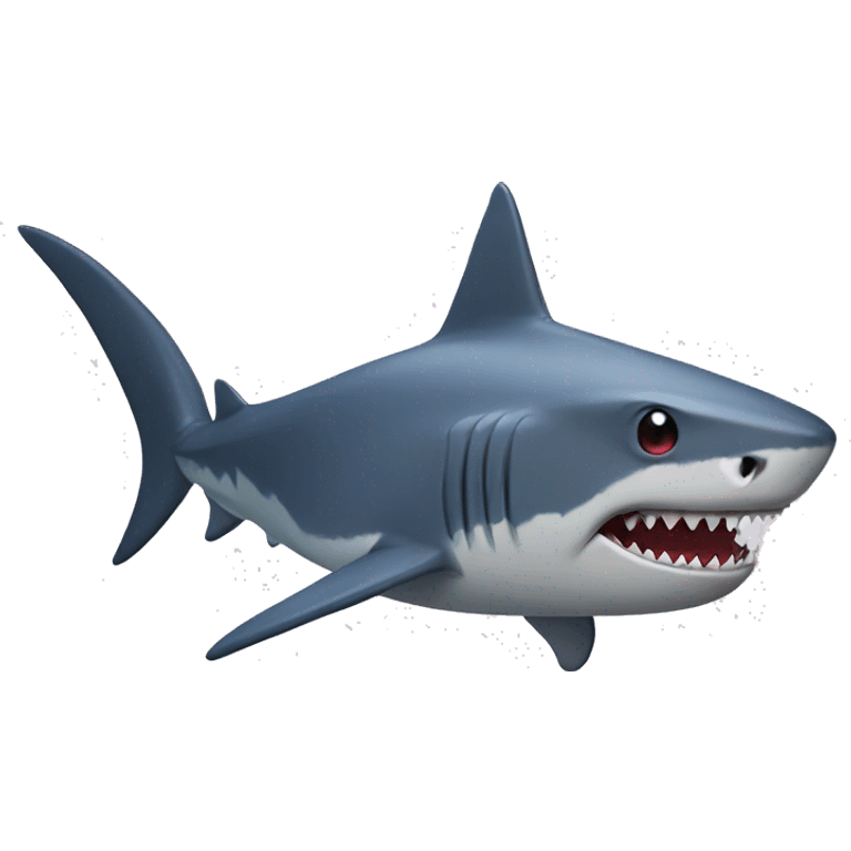 Shark with pixel glasses  emoji