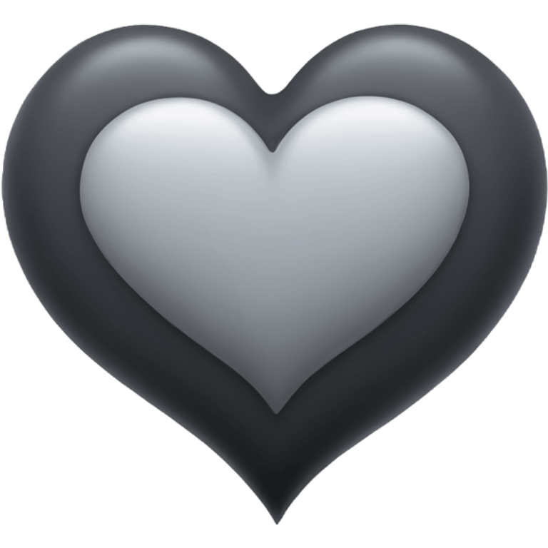 Grey black cloudy heart emoji