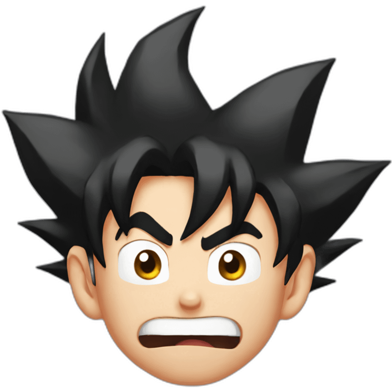 Goku scared emoji